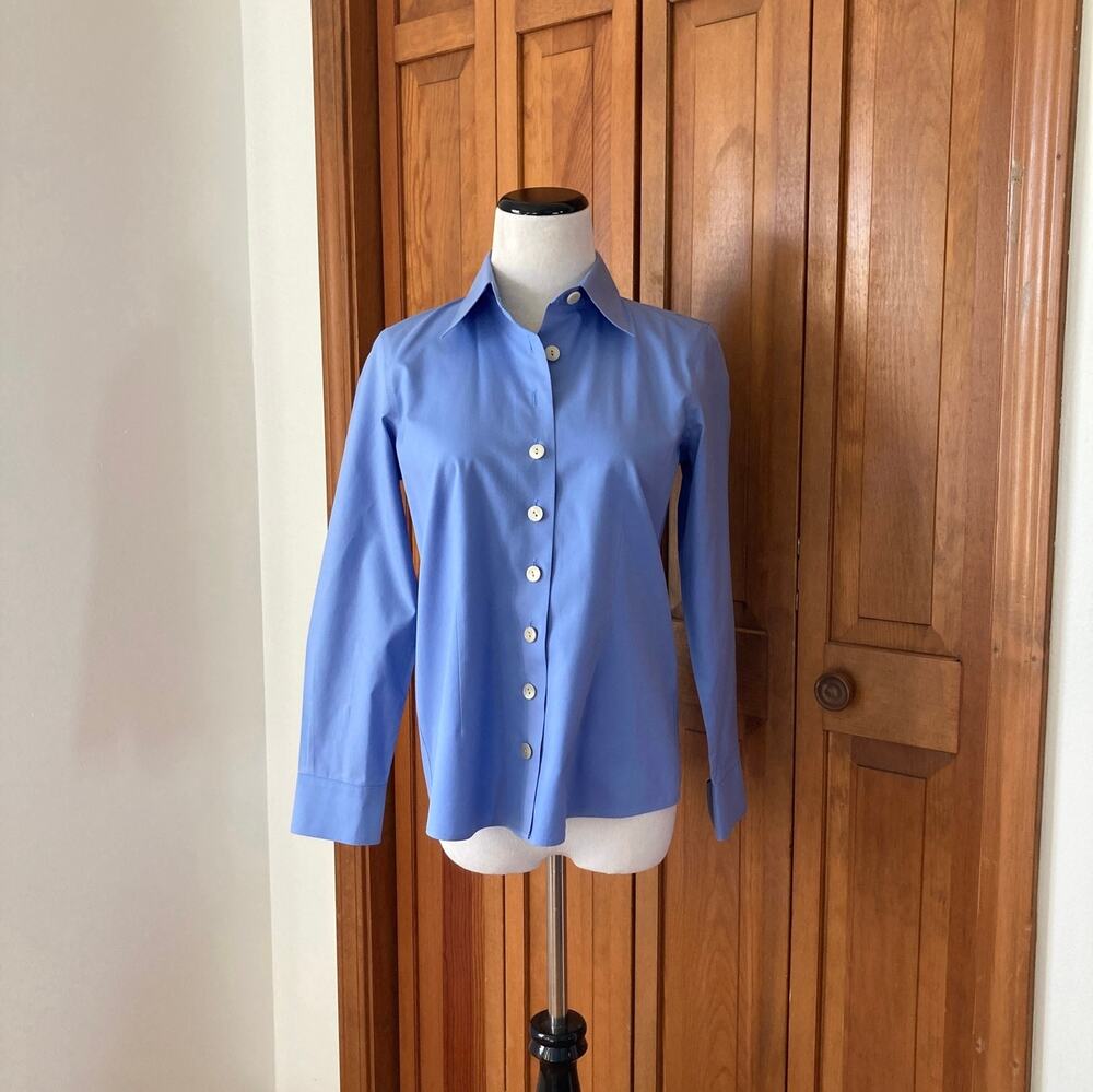 Talbots Blue Button Down Shirt, Size 2